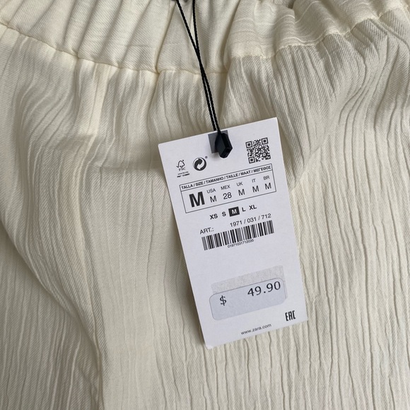 Zara | NWT Trouser Ribbed Pant with Leg Slit - Picture 6 of 7